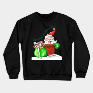 Santa Claus with Essential Toilet Paper Gift V1 Crewneck Sweatshirt